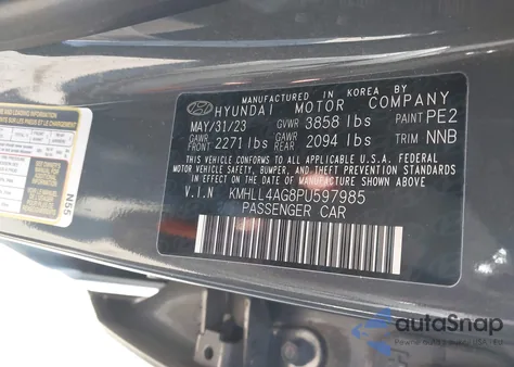 2023 Hyundai Elantra Se from USA, damaged, VIN KMHLL4AG8PU597985